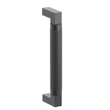 Emtek 8" Centers Door Pull with L-Square Stem and Knurled Bar