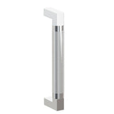 Emtek 8" Centers Door Pull with L-Square Stem and Knurled Bar