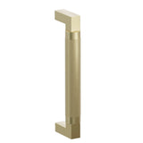 Emtek 8" Centers Door Pull with L-Square Stem and Knurled Bar