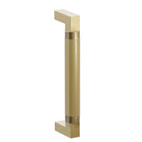 Emtek 8" Centers Door Pull with L-Square Stem and Knurled Bar