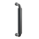 Emtek 8" Centers Concealed Mount Door Pull with R-Bar Stem and Smooth Bar