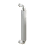 Emtek 8" Centers Door Pull with R-Bar Stem and Straight Knurled Bar