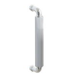 Emtek 8" Centers Door Pull with R-Bar Stem and Straight Knurled Bar
