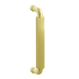 Emtek 8" Centers Door Pull with R-Bar Stem and Straight Knurled Bar