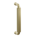 Emtek 8" Centers Door Pull with R-Bar Stem and Straight Knurled Bar