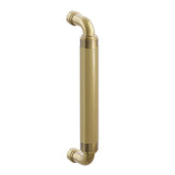 Emtek 8" Centers Concealed Mount Door Pull with R-Bar Stem and Knurled Bar