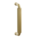 Emtek 8" Centers Door Pull with R-Bar Stem and Straight Knurled Bar