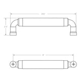 Emtek 8" Centers Manning Door Pull