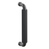 Emtek 8" Centers Concealed Mount Door Pull with R-Bar Stem and Straight Knurled Bar