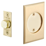 Emtek 2014 Rectangular Pocket Door Tubular Lock (2-1/2" x 3-1/2") - Passage