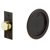 Emtek 2144 Round Pocket Door Tubular Lock (2-1/2" Diameter) - Passage