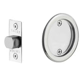 Emtek 2144 Round Pocket Door Tubular Lock (2-1/2" Diameter) - Passage