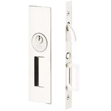 Emtek 2153 Narrow Modern Rectangular Pocket Door Mortise Lock (2" x 7-1/4") - Keyed