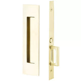 Emtek 2154 Narrow Modern Rectangular Pocket Door Mortise Lock (2" x 7-1/4") - Passage
