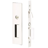 Emtek 2155 Narrow Modern Rectangular Pocket Door Mortise Lock (2" x 7-1/4") - Privacy