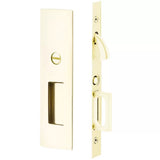 Emtek 2155 Narrow Modern Rectangular Pocket Door Mortise Lock (2" x 7-1/4") - Privacy