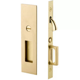 Emtek 2155 Narrow Modern Rectangular Pocket Door Mortise Lock (2" x 7-1/4") - Privacy