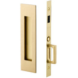 Emtek 2156 Narrow Modern Rectangular Pocket Door Mortise Lock (2" x 7-1/4") - Dummy