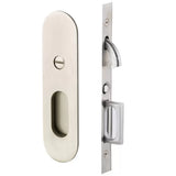Emtek 2165 Narrow Oval Pocket Door Mortise Locks (2" x 7-1/4") - Privacy