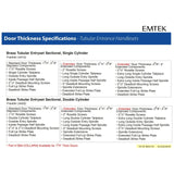 Emtek 4403 Franklin Dummy Entrance Handleset - Brass Tubular