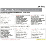 Emtek 4707 Transitional Heritage Monolithic Dummy Entrance Handleset - Brass Tubular
