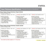 Emtek EMP4716 Transitional Heritage Sectional Single Cylinder Entrance Handleset - Brass Tubular - EMPowered Upgrade