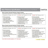 Emtek EMP4715 Urban Modern Single Cylinder Entrance Handleset - Brass Tubular - EMPowered Upgrade