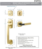 Emtek 4725 Urban Modern Double Cylinder Entrance Handleset - Brass Tubular