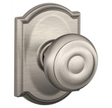 Schlage Georgian Passage Door Knob Set with Decorative Camelot Trim