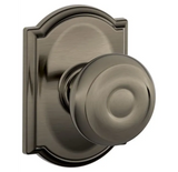Schlage Georgian Passage Door Knob Set with Decorative Camelot Trim