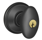 Schlage Residential F80 - Storeroom Lock - Siena Knob, C Keyway with 16211 Latch and 10063 Strike - Alden Rose