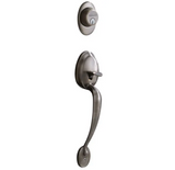 Schlage Plymouth Double Cylinder Handleset with Siena Interior Knob