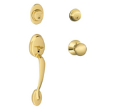 Schlage Plymouth Double Cylinder Handleset with Plymouth Interior Knob from the F-Series