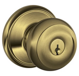 Schlage Residential F80 - Storeroom Lock - Georgian Knob, C Keyway with 16211 Latch and 10063 Strike - Georgian Knob