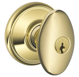 Schlage Residential F80 - Storeroom Lock - Siena Knob, C Keyway with 16211 Latch and 10063 Strike - Alden Rose