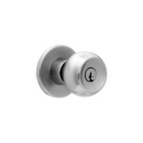 Falcon X Series Office Keyed Entry Knob Set with Troy Knob and Gala Rose