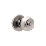 Falcon X Series Dormitory Keyed Entry Knob Set with Troy Knob and Gala Rose