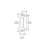 Falcon 1-9/16" Strike Plate for Doors 2-1/4" Thick from the M Collection