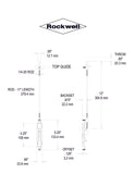 SFFB1AL Rockwell Flush Bolt in Aluminum finish &#8211; 1/8&#8243; Backset, 10&#8243; Rod