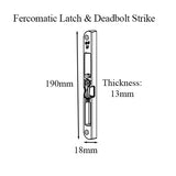 FERCOMATIC LATCH & DEADBOLT STRIKE, PROFILE NOTCHING, CURVED ENDS, RIGHT