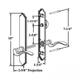EVOLUTIONS 10" CURVE TOP NON-KEYED HANDLE SET, ACTIVE DOOR