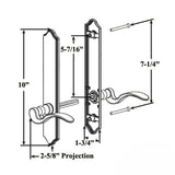 EVOLUTIONS 10" CURVE TOP NON-KEYED HANDLE HARDWARE FOR PASSIVE HINGED DOOR