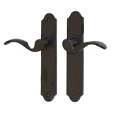 G-U FERCO CAPRI HANDLE FOR FIXED DOORS - 45 MM PLATE SERIES-BLACK