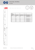 G-U Secury Europa SH2 Rhino Euro-cylinder dimension drawing – 6-UA400-60-1-1, 60mm backset