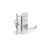 Falcon MA Series SFIC Classroom Keyed Entry Mortise Lock Set with Quantum Lever and Gala Rose