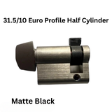 HOPPE Euro Profile Half Cylinder with Key – Matte Black