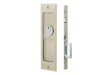 Emtek 2123 Sandcast Bronze Rustic Modern Rectangular Keyed Pocket Door Mortise Lock