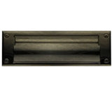 Baldwin Magazine Sized Spring Tension Brass Letter Box Plate with Hinged Interior Cover