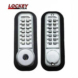 Lockey 2210DC KO Mechanical Digital Double Sided Combination Deadbolt Door Lock With Key Override