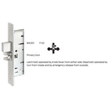 Falcon MA301 AG Privacy Mortise Lock, Avalon Lever, Gala Rose